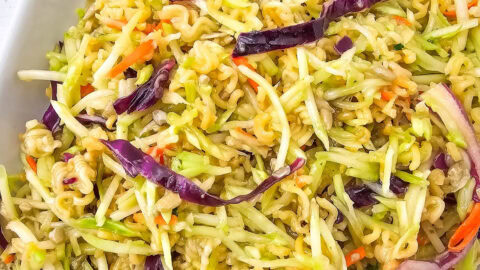 ramen noodle broccoli slaw salad featured image