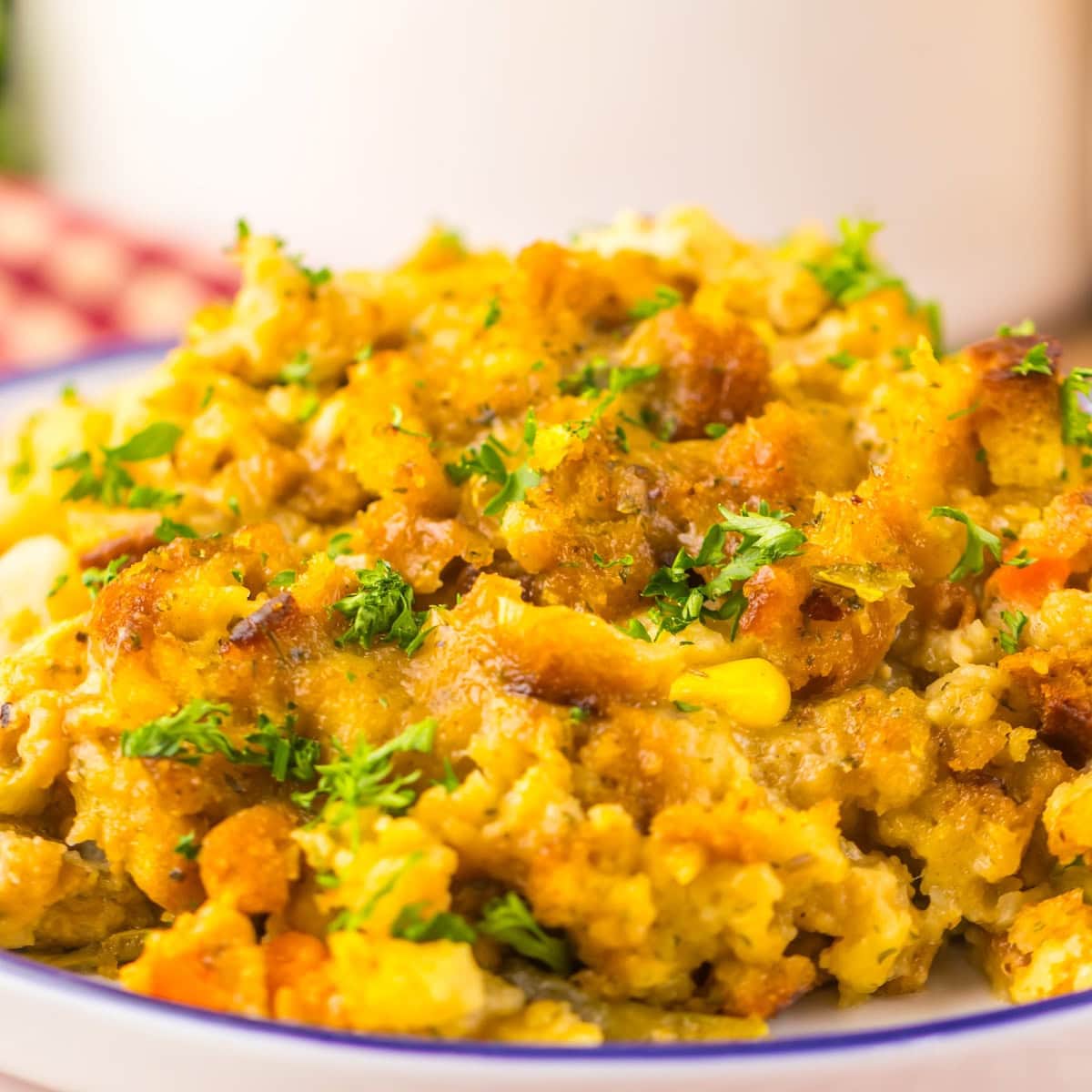 Slow Cooker Turkey Pot Pie with Stuffing Topping