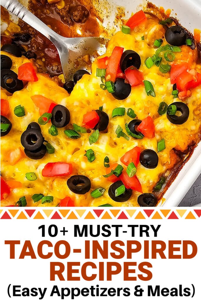 taco inspired recipes - Cheesy Mexican Taco Tater Tot Casserole