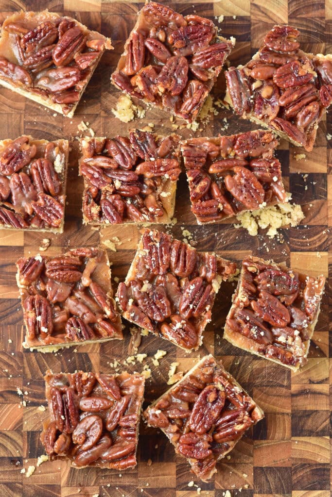 pecan pie bars process photo