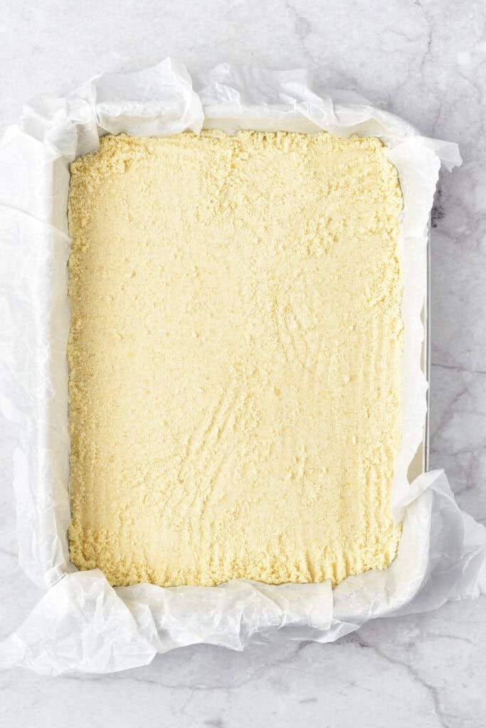 pecan pie bars process photo