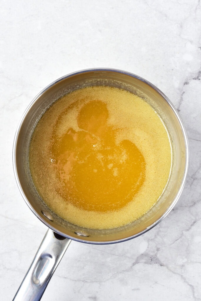 pecan pie bars process photo