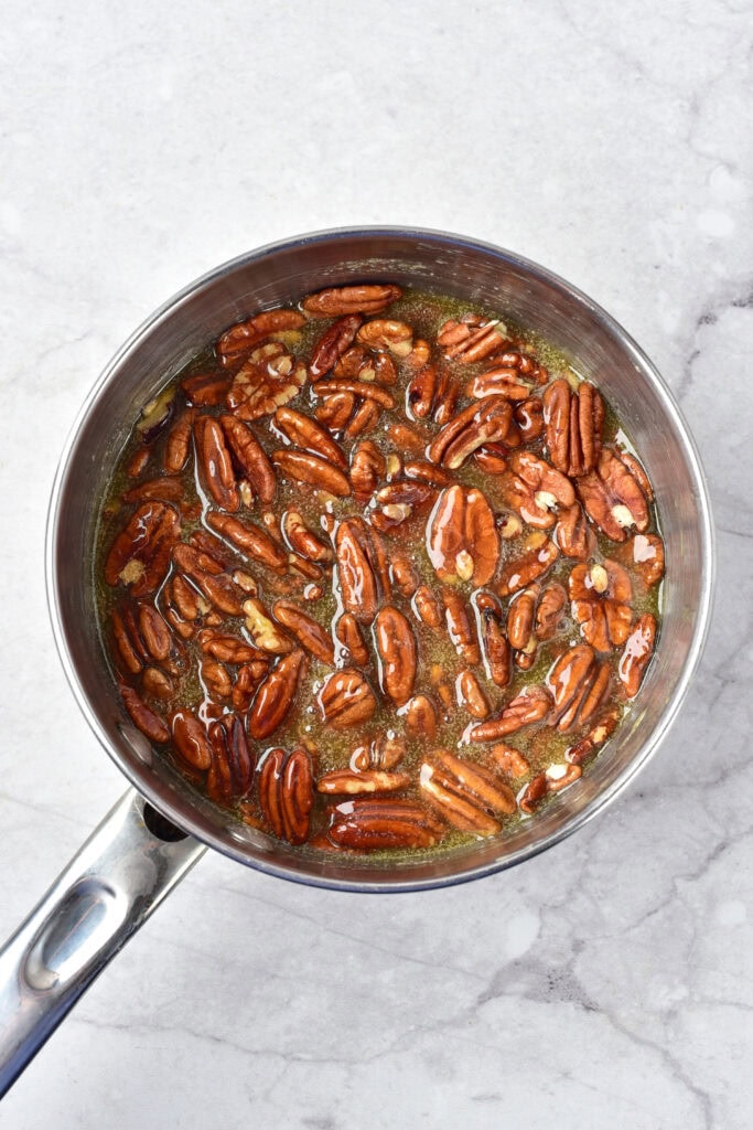 pecan pie bars process photo