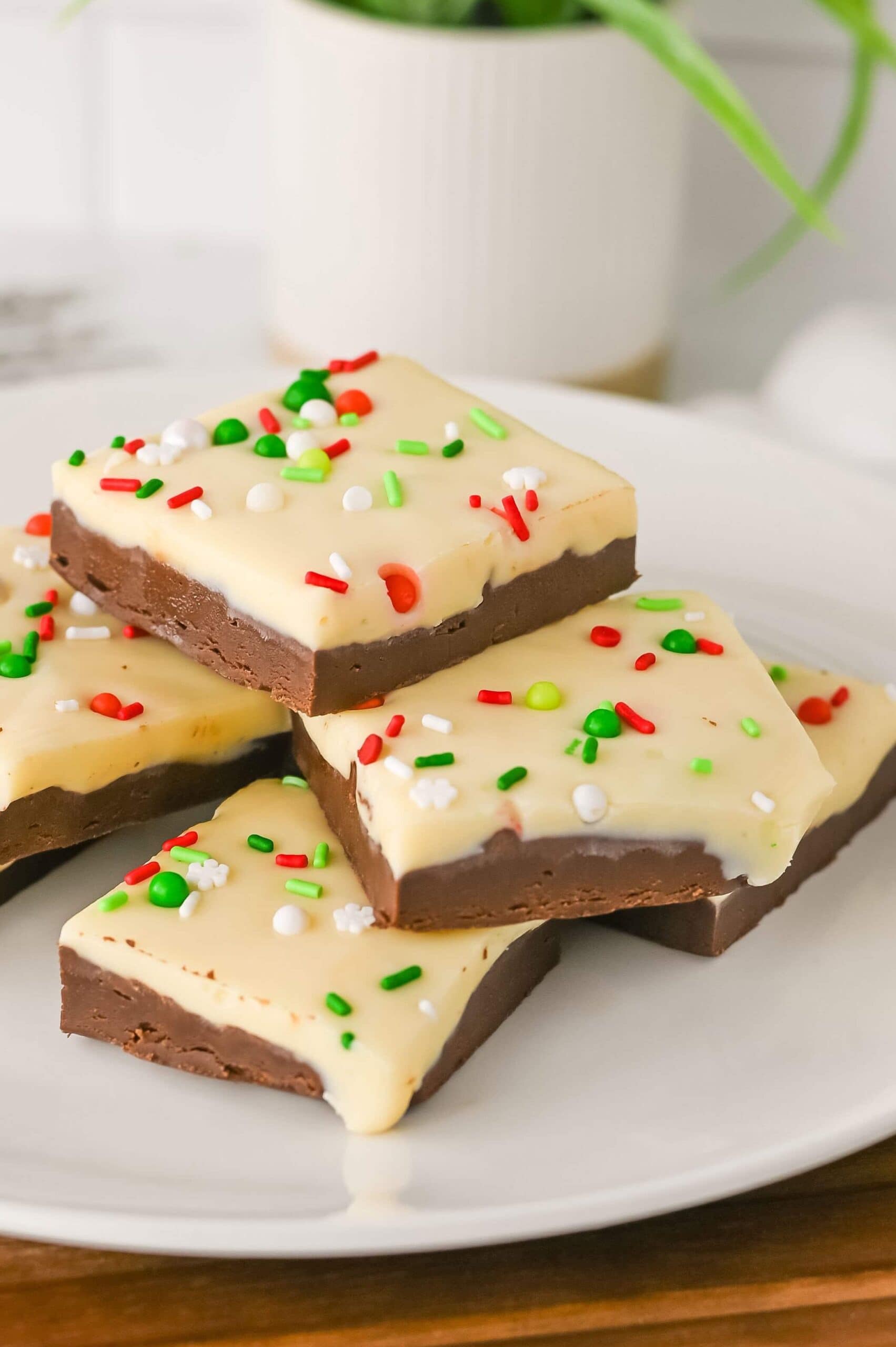 photo of the finished christmas fudge