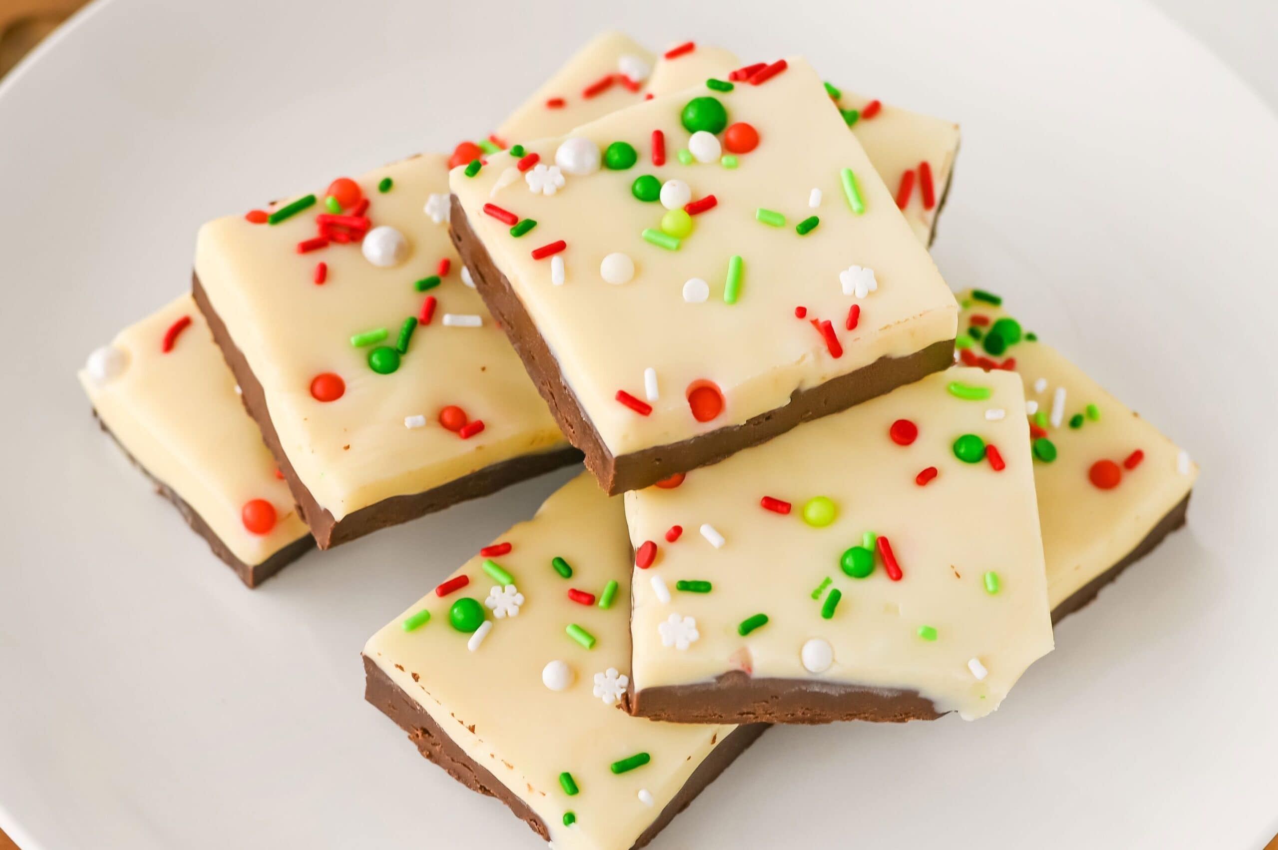 photo of the finished christmas fudge