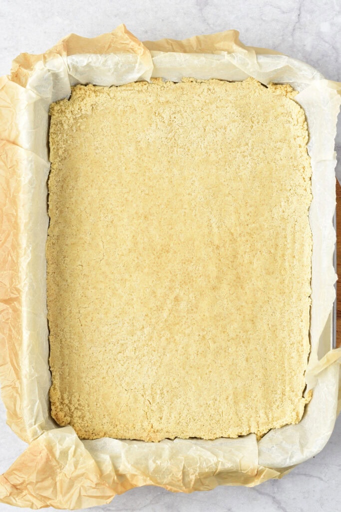 pecan pie bars process photo