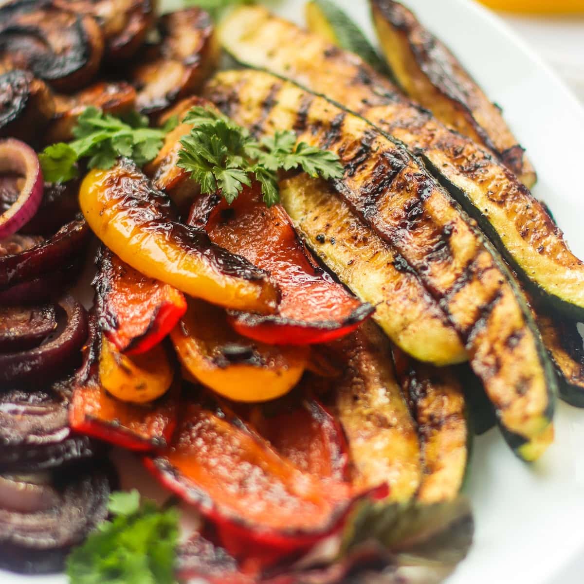 Grilled Vegetables with Balsamic Vinegar and Herbs