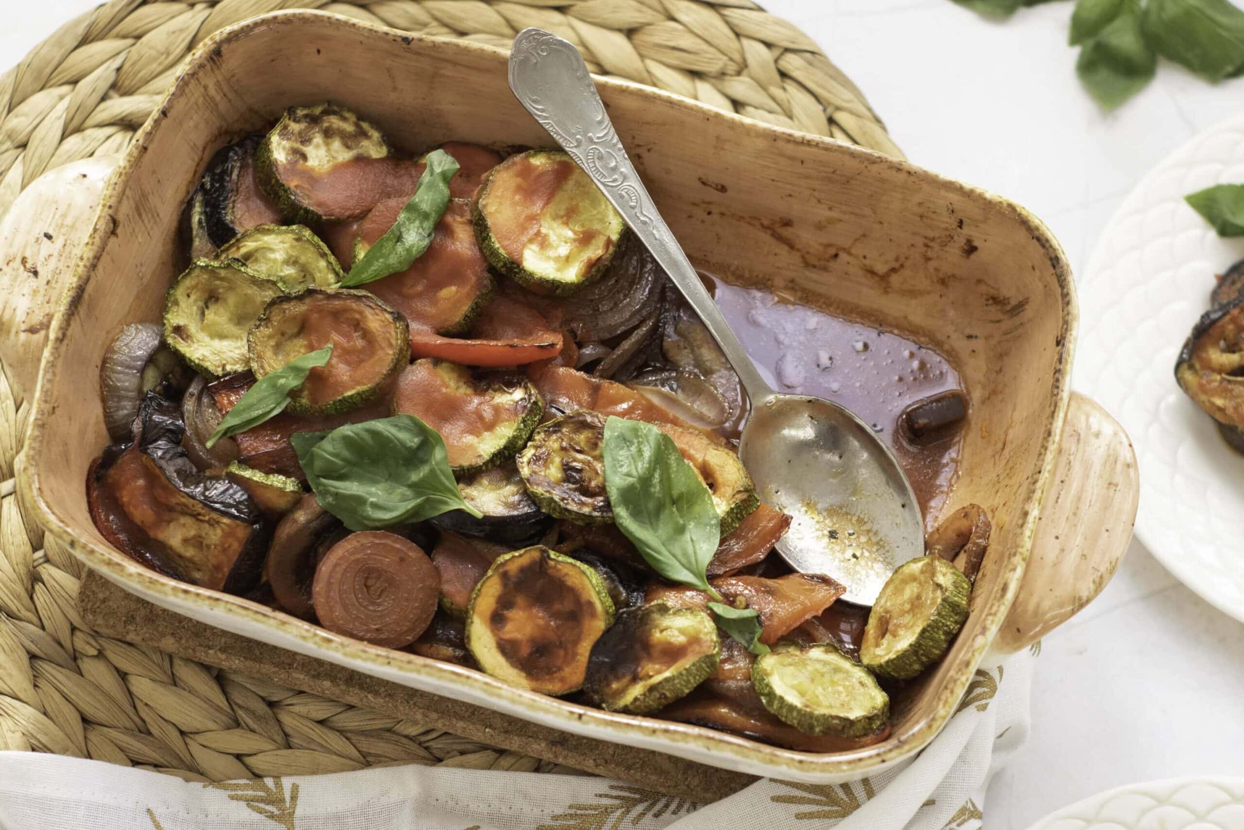 photo of the finished ratatouille casserole