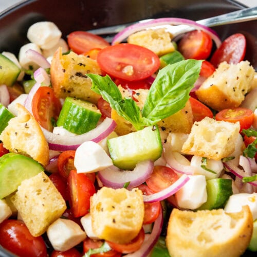 photo of the finished panzanella