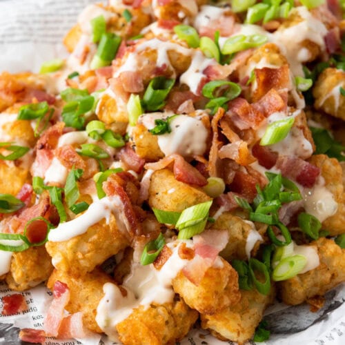 recipe of the finished loaded tater tots