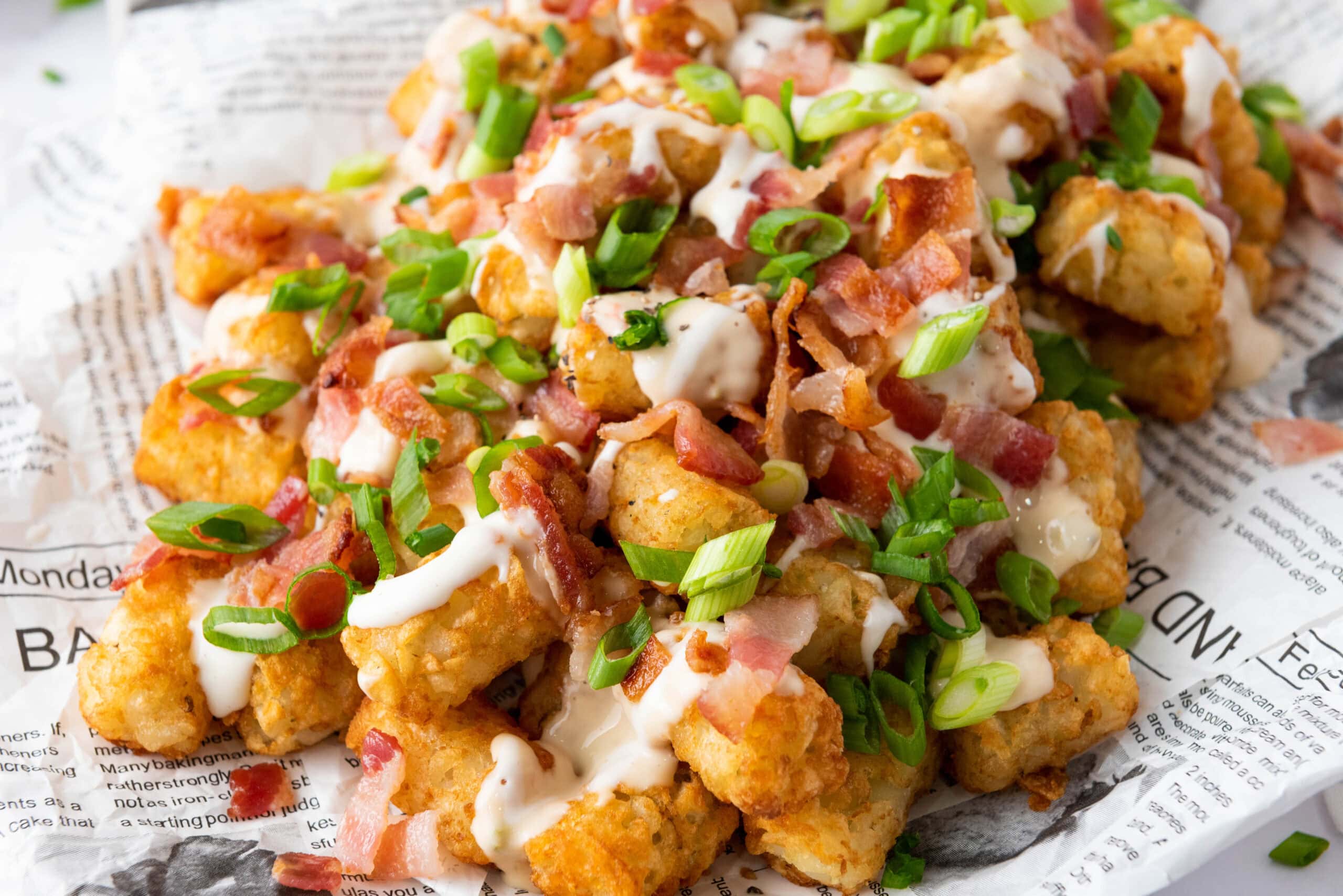 Cheesy Bacon Loaded Tater Tots