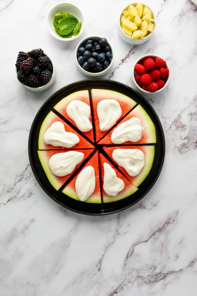 watermelon pizza process photo