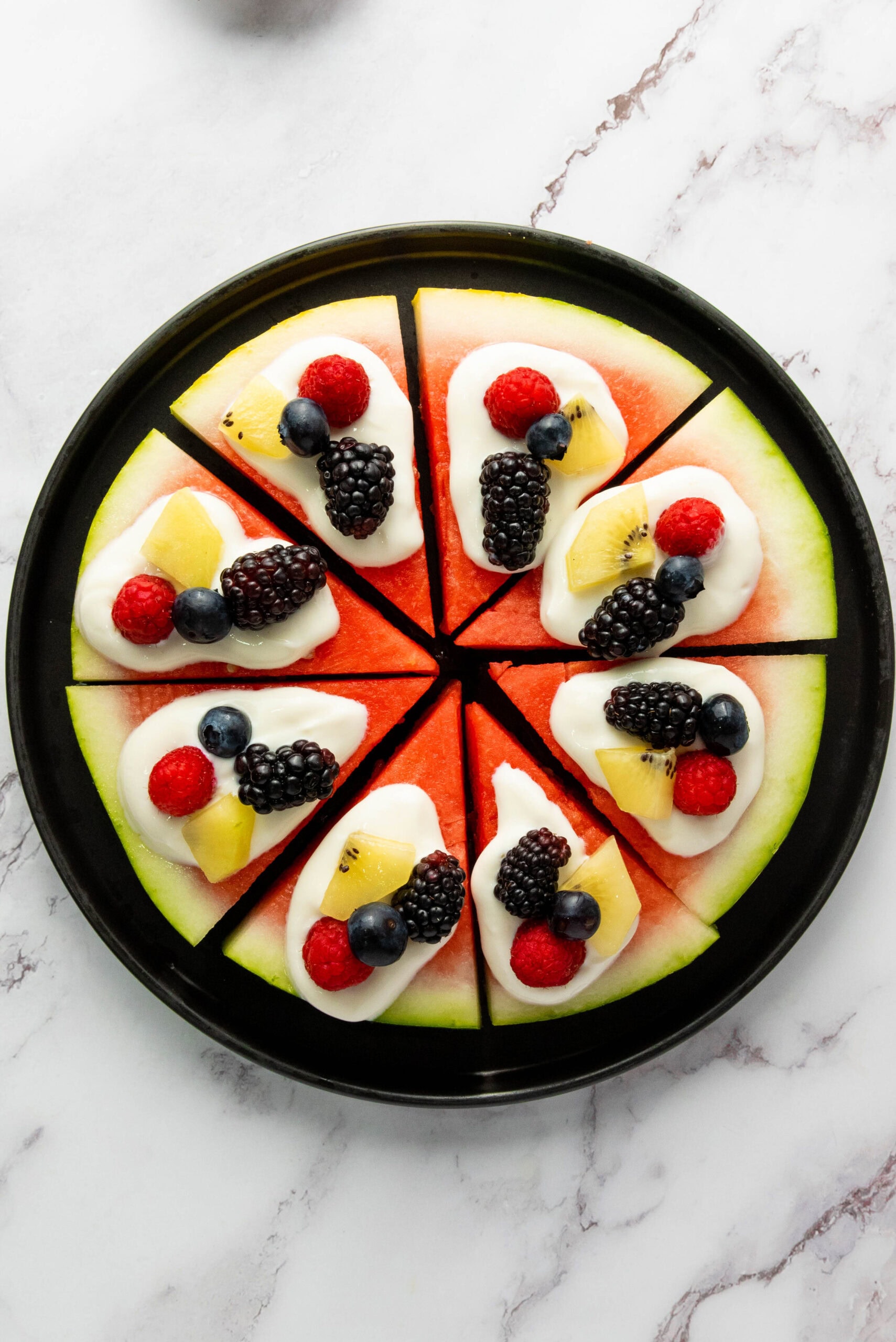 watermelon pizza process photo