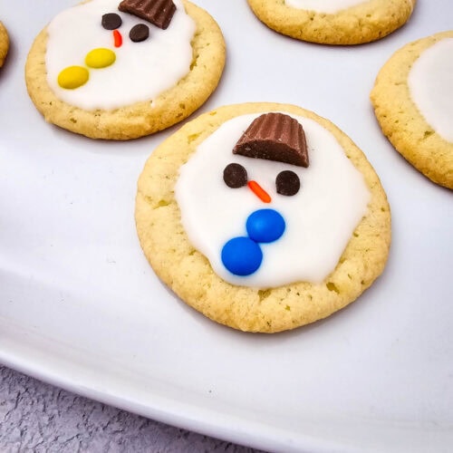Melted Snowman Sugar Cookies process photo