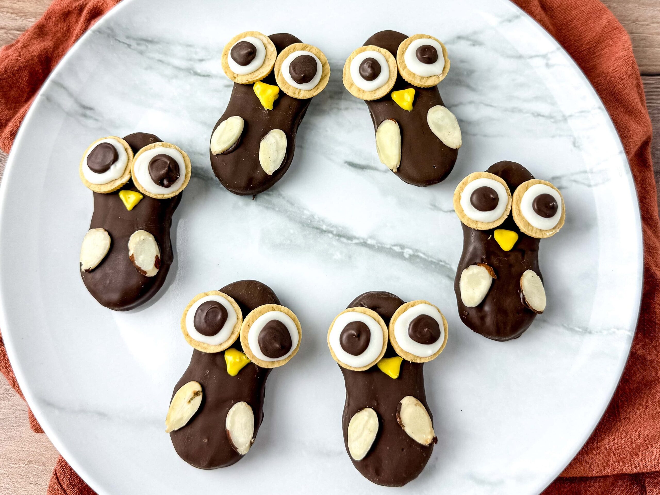 Nutter Butter Owls on Wood