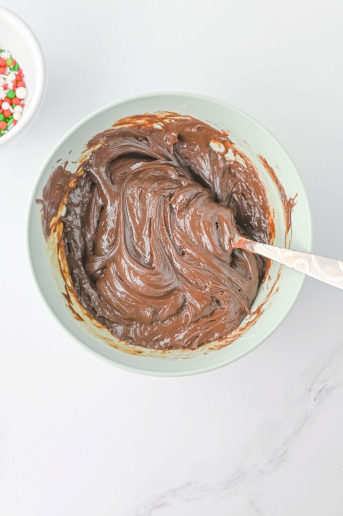 christmas fudge process photo