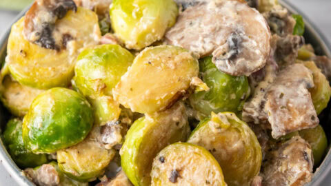 Creamy Brussels Sprouts with Pancetta