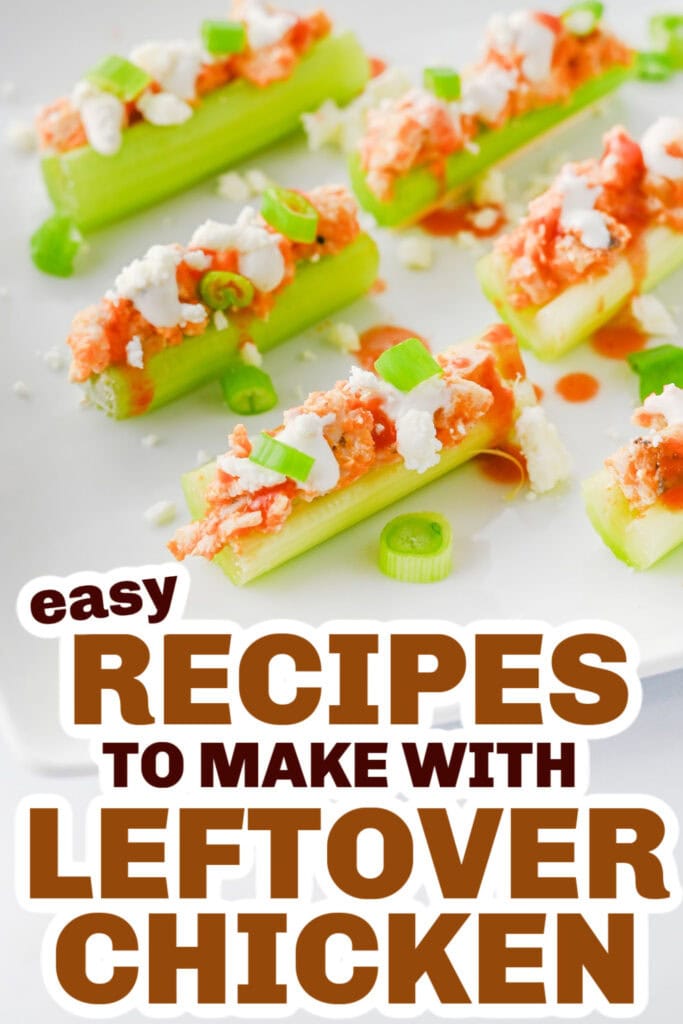 leftover chicken recipes - Buffalo Chicken Stuffed Celery