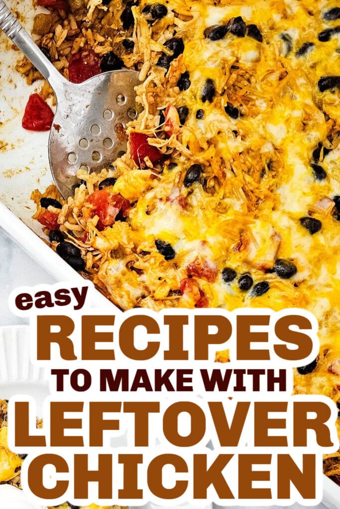 leftover chicken recipes - Cheesy Chicken Taco Casserole with Black Beans
