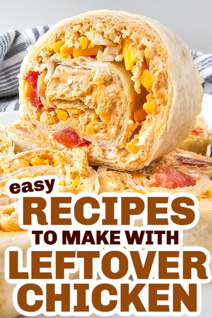 leftover chicken recipes - Chicken Taco Pinwheels