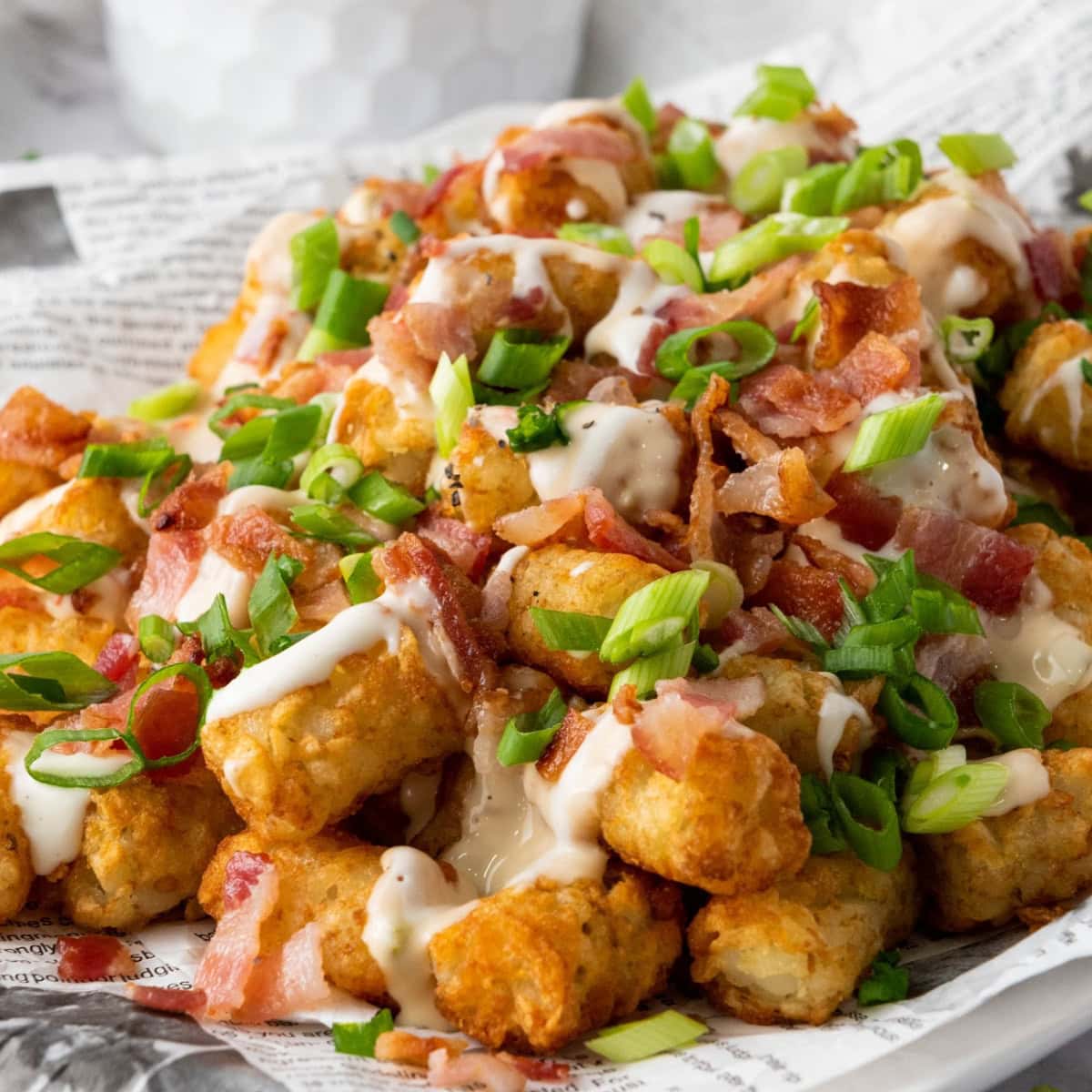 Cheesy Bacon Loaded Tater Tots