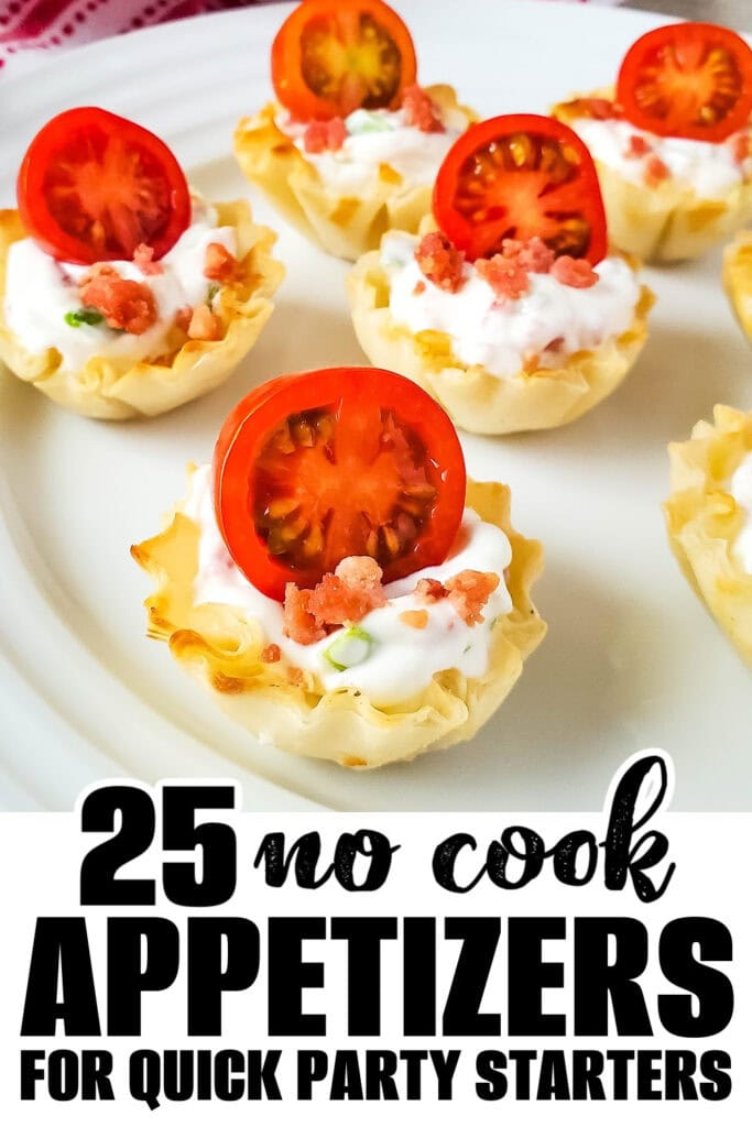 no cook appetizer - BLT Phyllo Party Bites