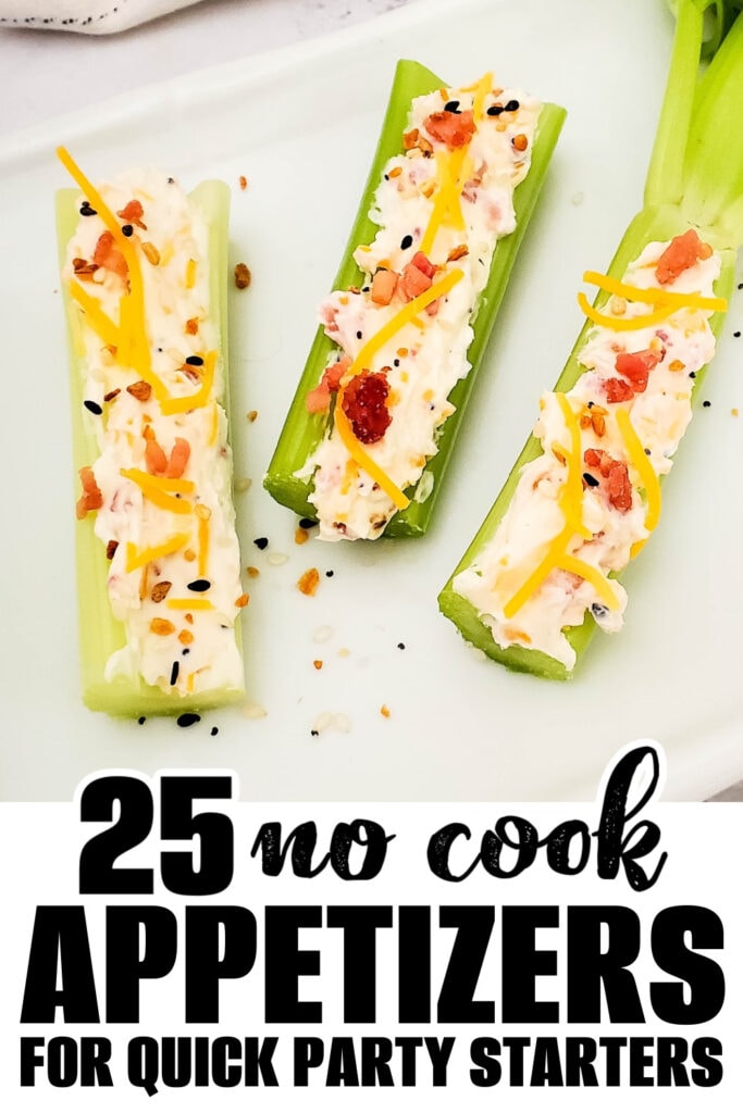 no cook appetizer - Bacon and Cheese Stuffed Celery