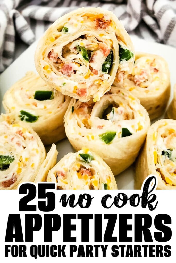 no cook appetizer - Jalapeno Popper Pinwheels