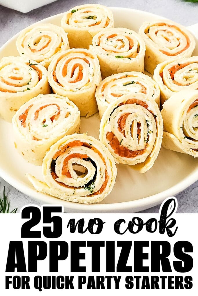 no cook appetizer - Smoked Salmon Pinwheels