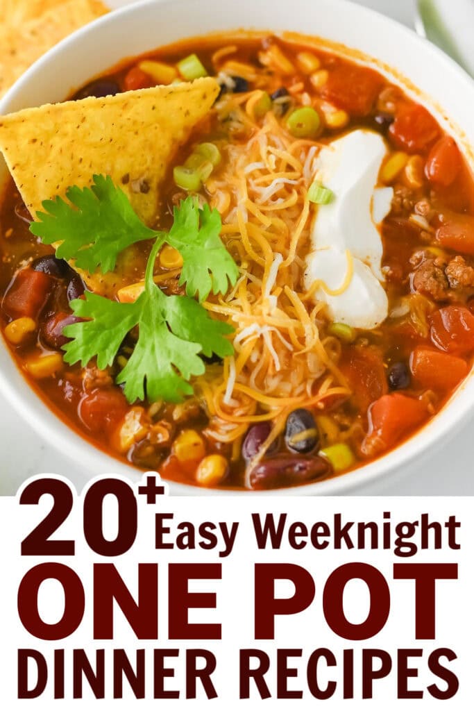 one pot dinners - One-Pot Beef Taco Soup