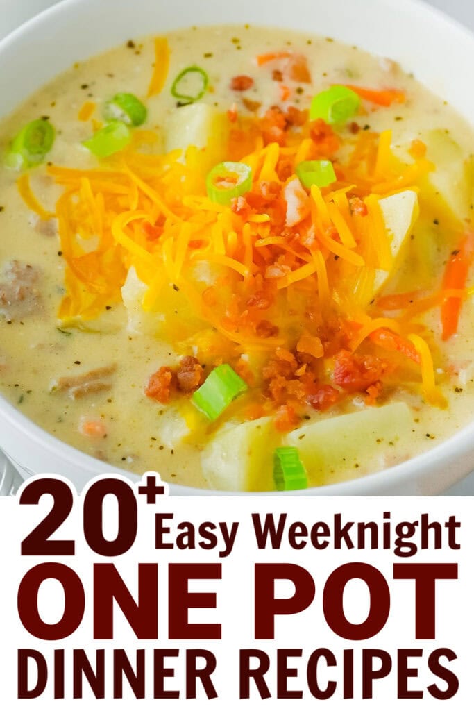 one pot dinners - One-Pot Cheeseburger Soup