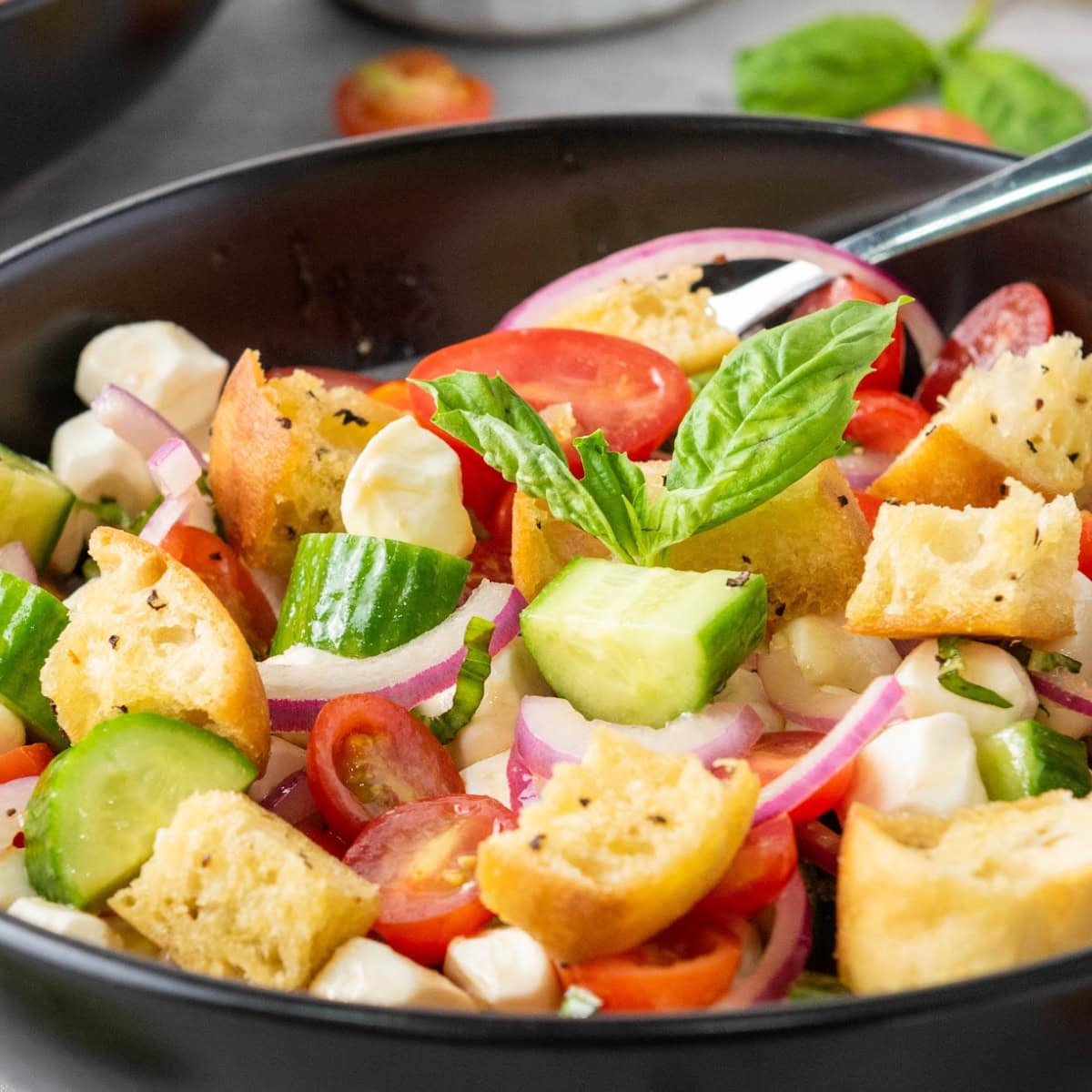 panzanella with mozarella featured image