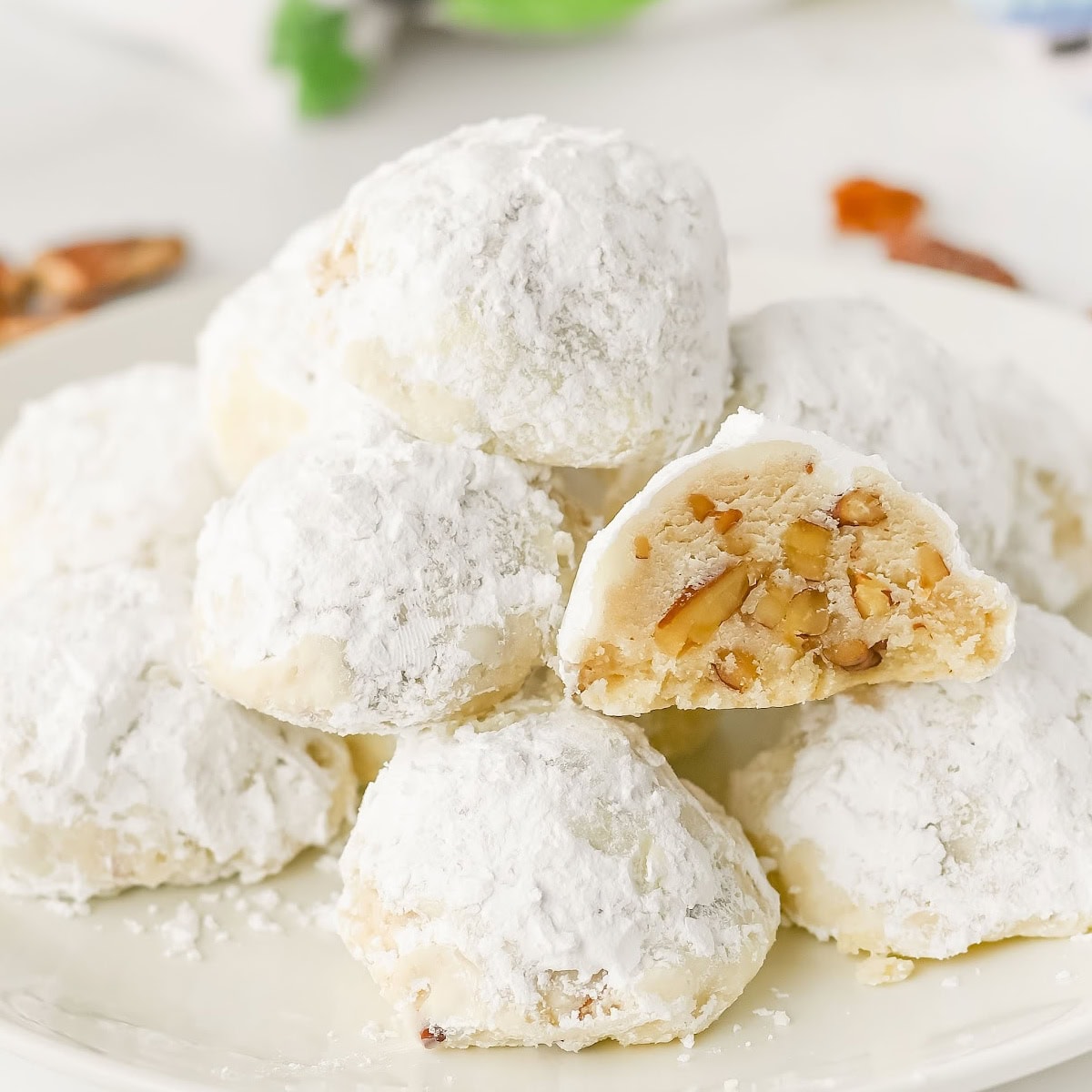 pecan snowball cookies featured image