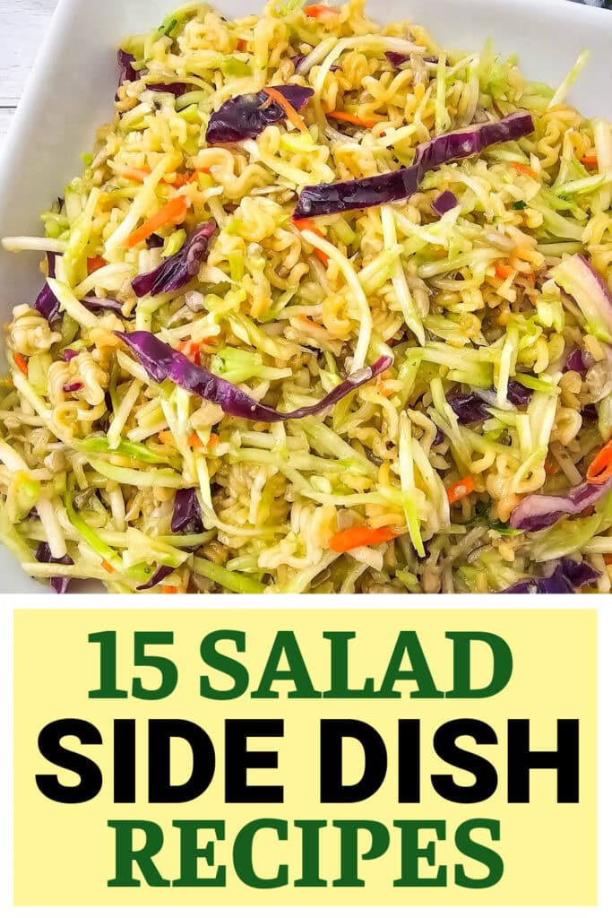 salad side dish -Simple Ramen Noodle Broccoli Slaw Salad
