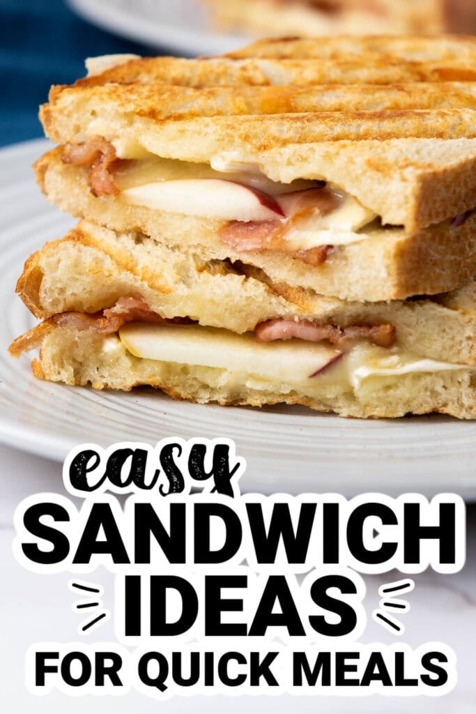 sandwich ideas - Apple, Brie, and Bacon Panini with Sweet Honey Drizzle