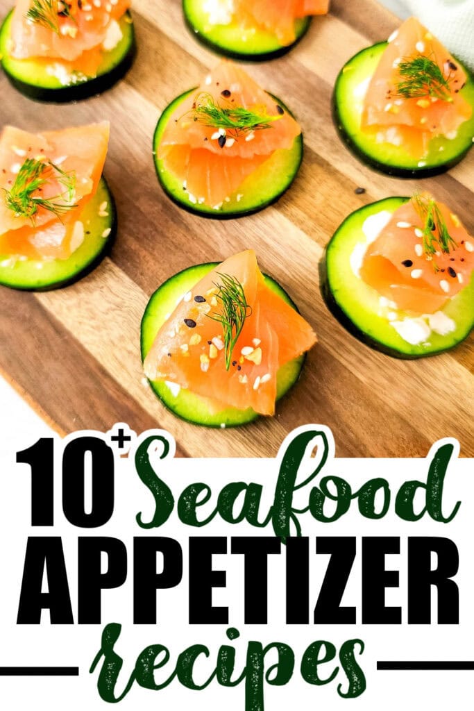 seafood appetizer - salmon cucumber bites
