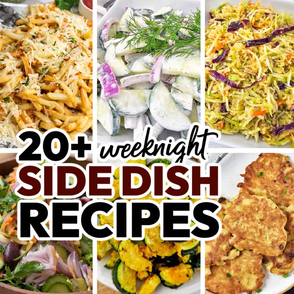 side dish recipes social media image