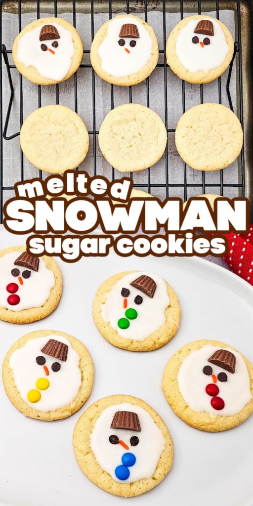 snowman sugar cookies