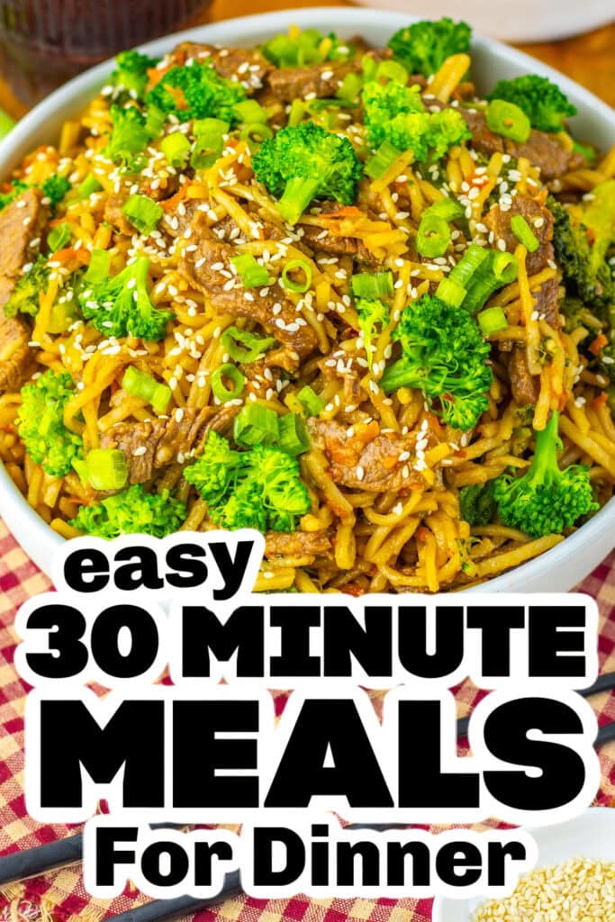 30 minute meals - Beef and Broccoli Lo Mein