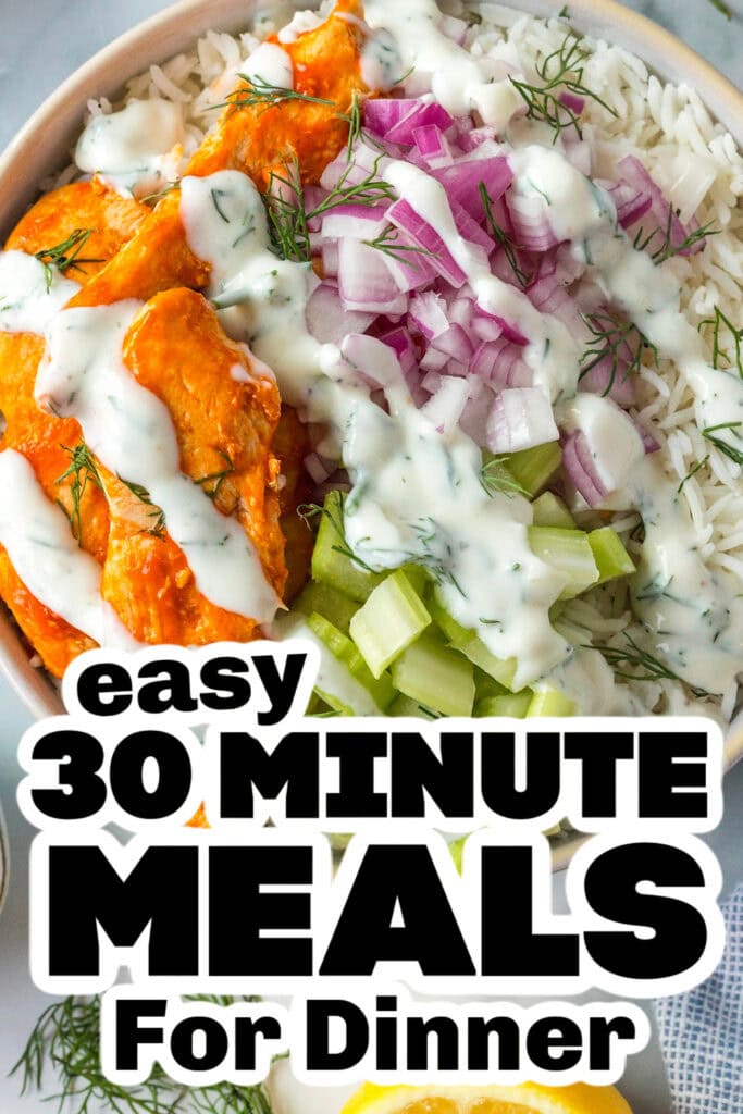 30 minute meals - Buffalo Chicken Bowl