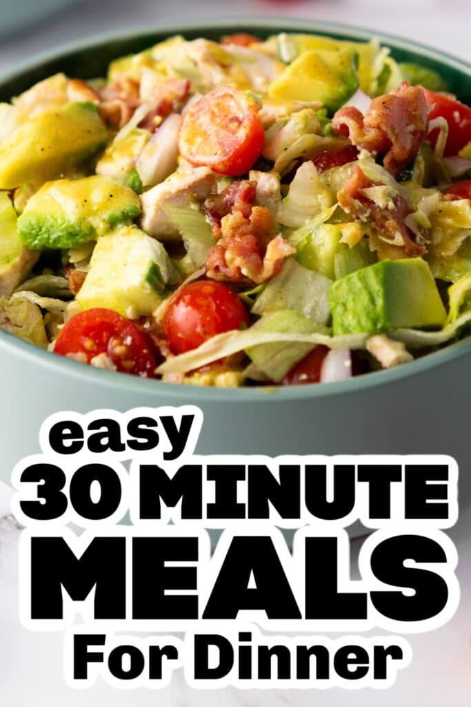 30 minute meals - Chopped Chicken Salad with Honey Mustard Dressing