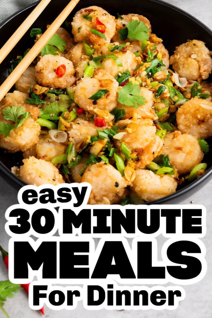 30 minute meals - Crispy Chinese Salt and Pepper Shrimp
