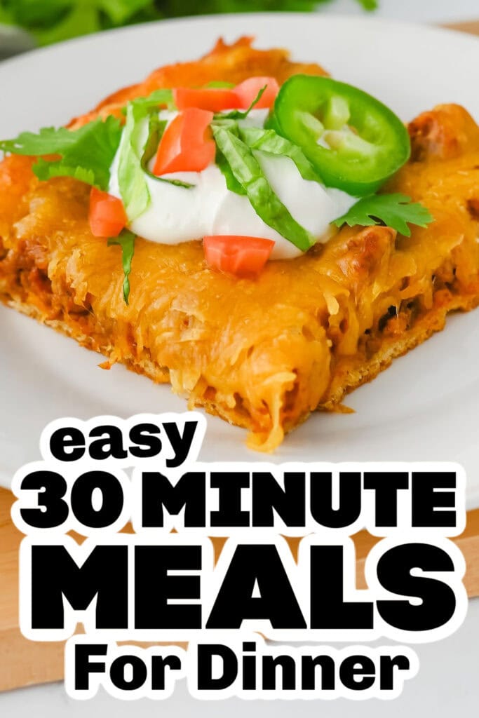 30 minute meals - Ground Beef Crescent Roll Taco Bake