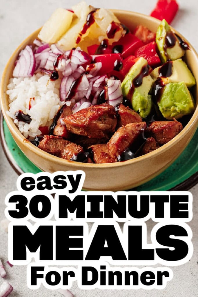 30 minute meals - Hawaiian Chicken and Rice Bowl