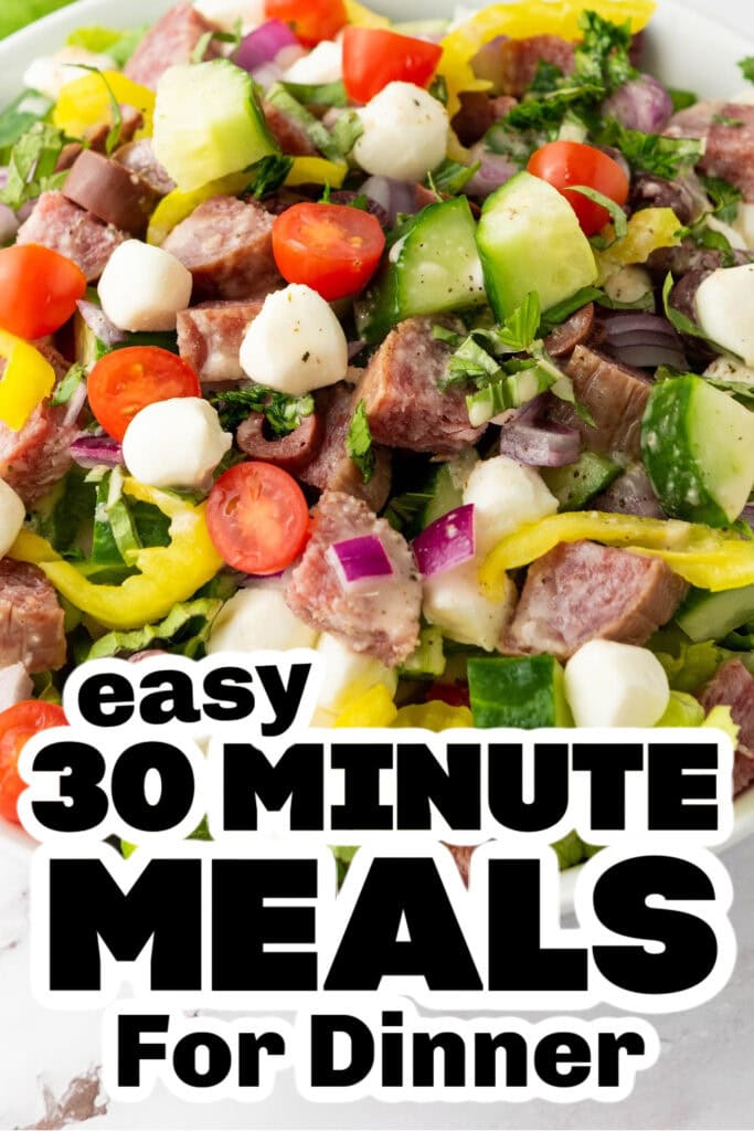 30 minute meals - Italian Chopped Salad with Zesty Dressing