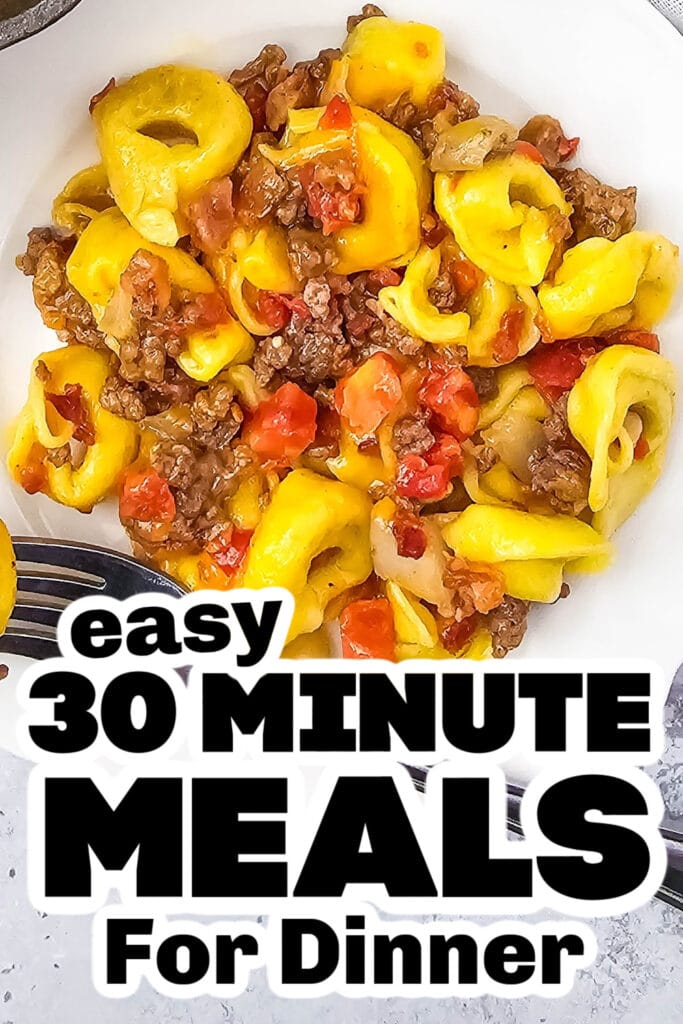 30 minute meals - One-Pan Skillet Bacon Cheeseburger Tortellini