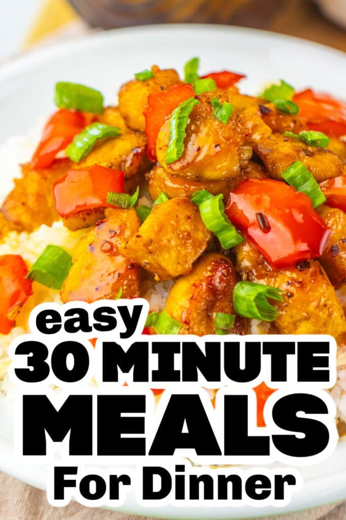 30 minute meals - honey perpper chicken and rice
