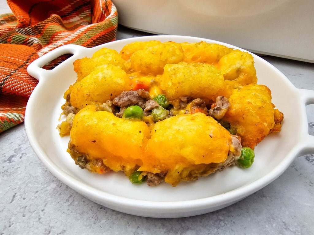 Beefy Cheesy Tatertot Casserole