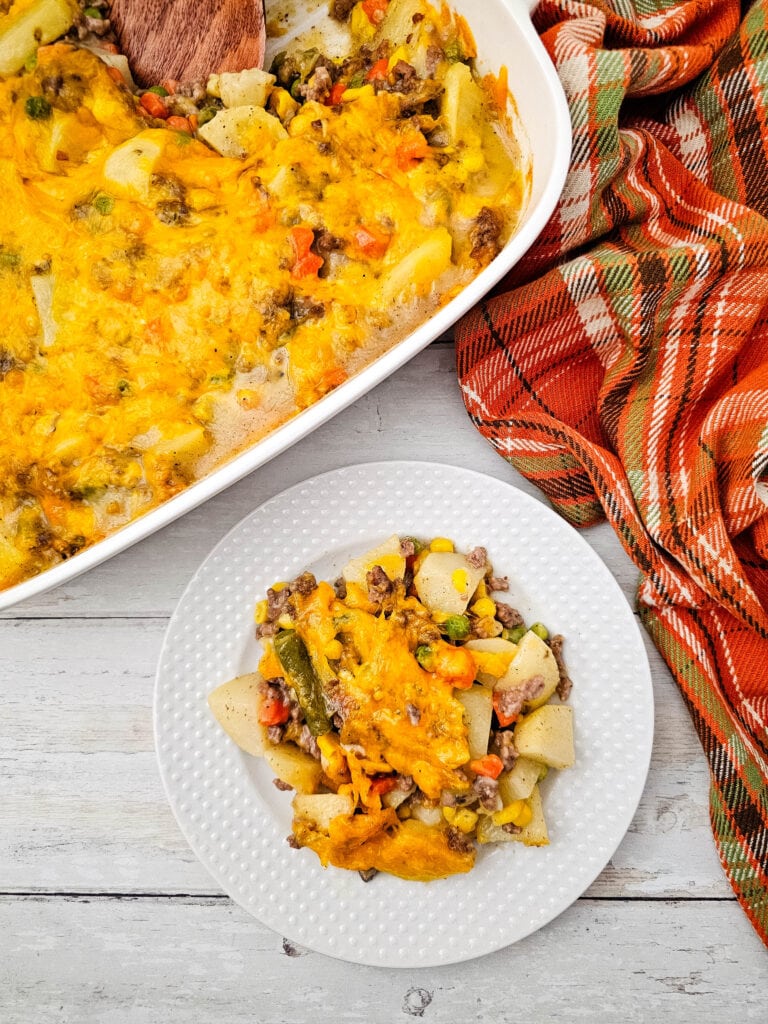 photo of the finished hobo casserole