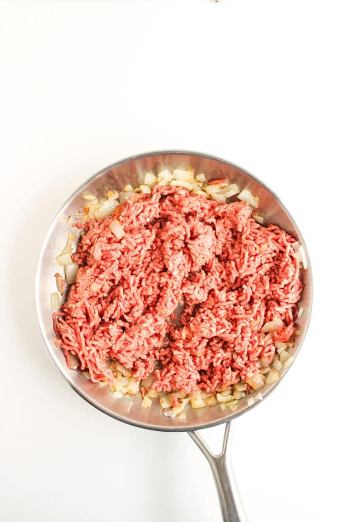 sheet pan lasagna process photo